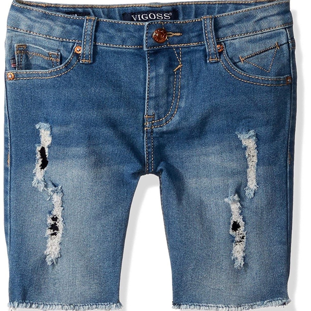 Vigoss Denim Bermuda Girls Jagger Shredded Jean‎ 6